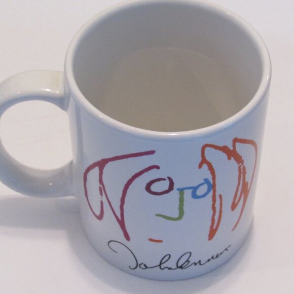 Official John Lennon Artwork 100% Silk Tie Imagine All The People + Mug Lot of 2 - Picture 11 of 12